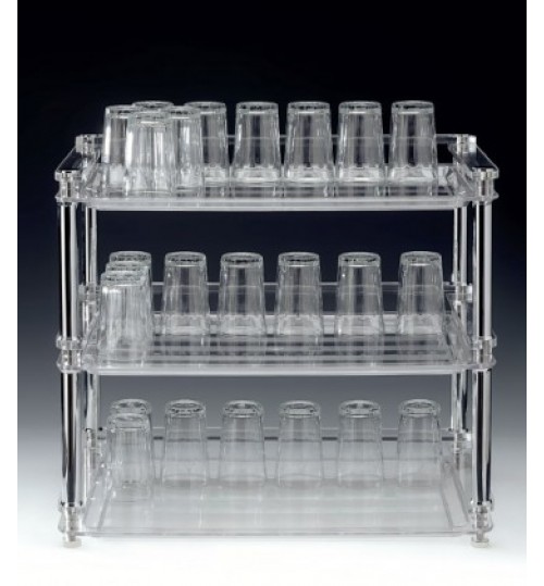 POLİKARBONAT TEPSİLİ BARDAK STANDI 53 X 33 X H:46 Cm